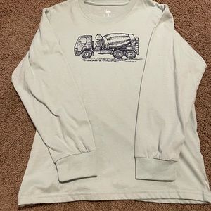 Shrimp & Grits Kids Boys Long Sleeve Mixer Truck Graphic Top